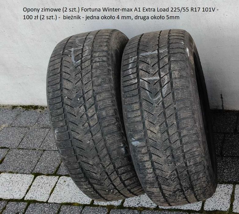 Opony zimowe (2 szt.) Fortuna Winter-max A1 Extra Load 225/55 R17 101V (2 szt.)