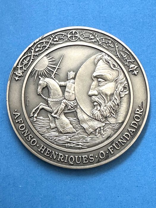 medalha D. AFONSO HENRIQUES - prata, 60mm