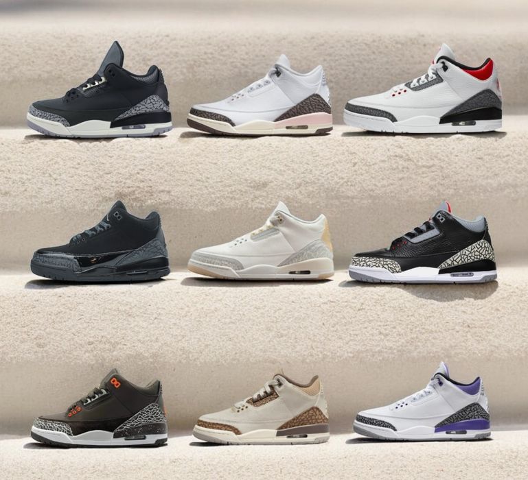 р36-45 Кросівки Air Jordan 3 Black White Off noir Clement