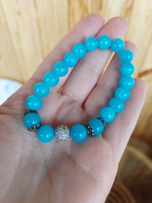 Браслет аквамарин 15-16 см