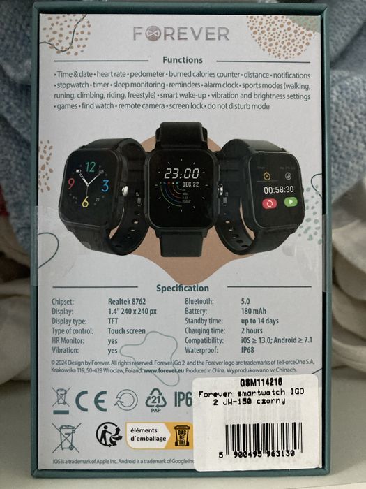 Zegarek Smartwatch Forever iGO2