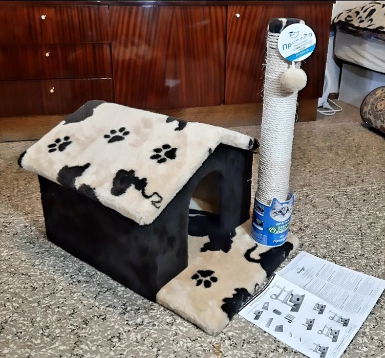 Домик для кота с когтеточкой