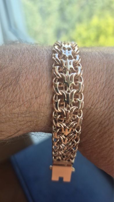 Золотий браслет «Тризуб» 50 г