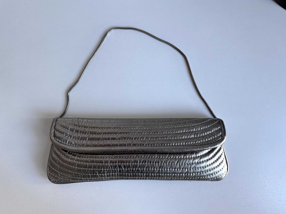 Клатч срібний сумка