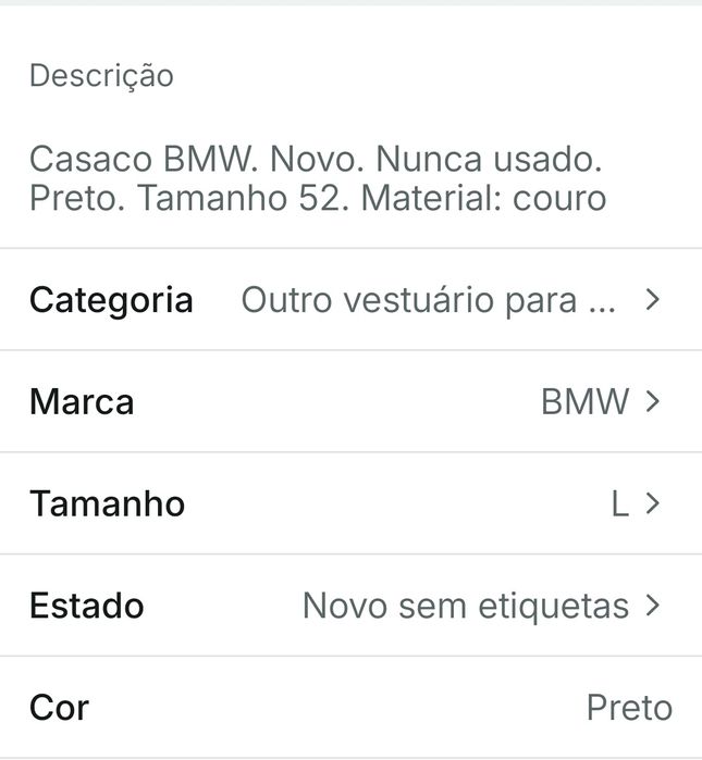Blusão BMW para mota, mulher. Tamanho L, nunca usado, como novo