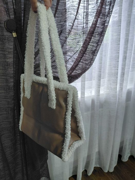 Жіноча стильна сумка хутро-екошкіра