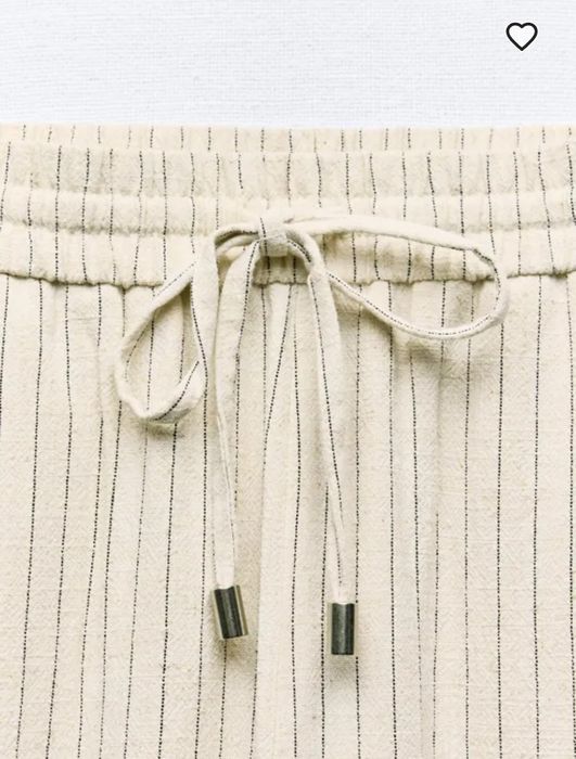 ZARA штани із сумішевого льону  S
