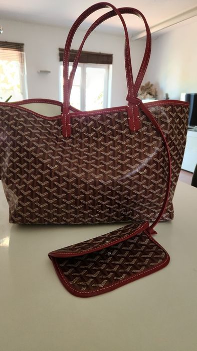 Goyard  shopper torebka burgundowy  top