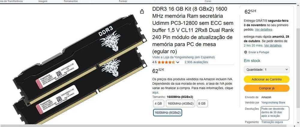 Yongxinsheng DDR3 8 GB RAM Memory - New64586100693889120