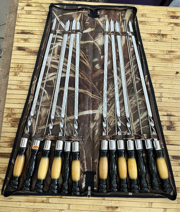 Асортимент шампурів Нерж 3мм. Ручка лакова. ЗНИЖКИ на комплекти