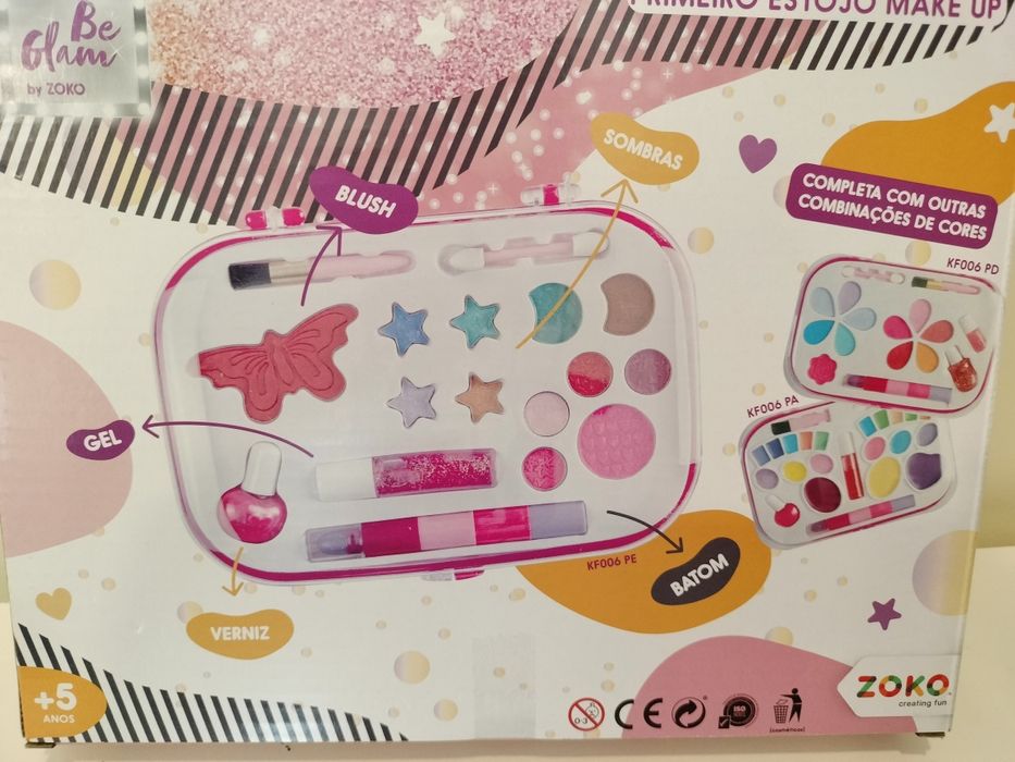 Primeiro Estojo de maquiagem com verniz