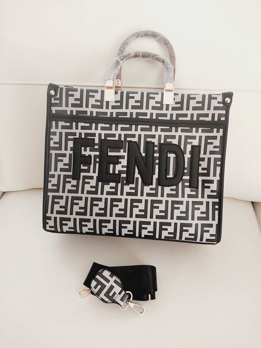 torebka elegancka - biało-czarna - nowa