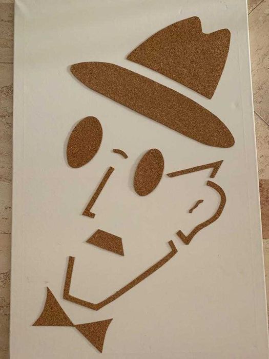 Tela com figura Fernando Pessoa