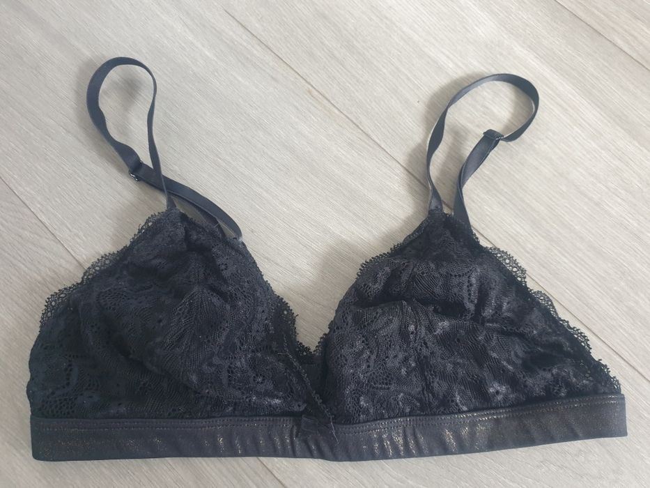 #komplet #bielizna #czarny #75B #biustonosz #koronka #stanik#stringi #majtki  #3szt