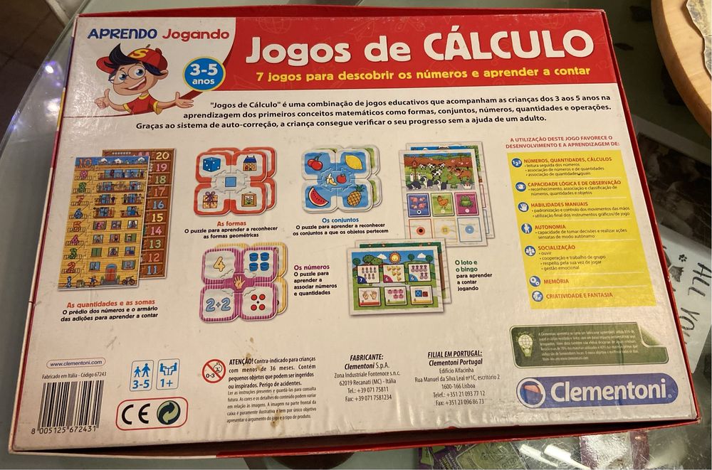 Clementoni Aprendo Jogando - Jogos de Cálculo - 67243