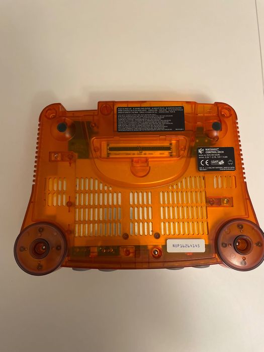 Konsola Nintendo 64, z padem, Jumper Pak, Pomarańczowa, Fire Orange