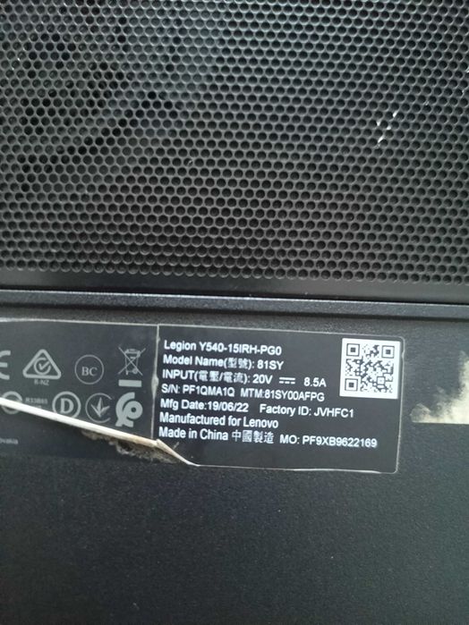 Legion 5  Y540-15IRH-PG0 peças