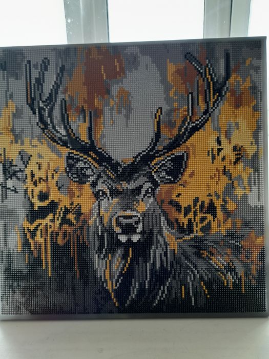 Триптих картин "Добробут. Захист. Сила" в техніці алмазної мозайки .