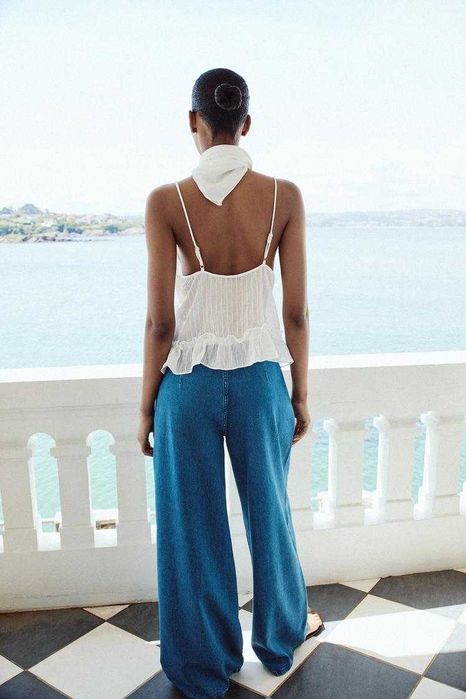 Широкі довгі джинси Wide leg від Zara, 36, 38р, оригінал