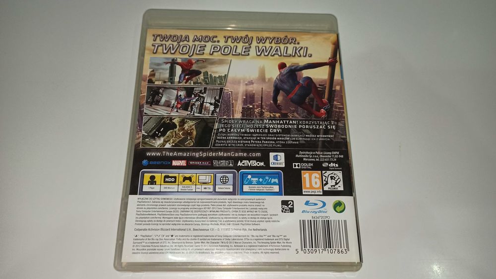 ps3 NIESAMOWITY SPIDER-MAN polska dystrybucja wydanie PREMIUM okł pl