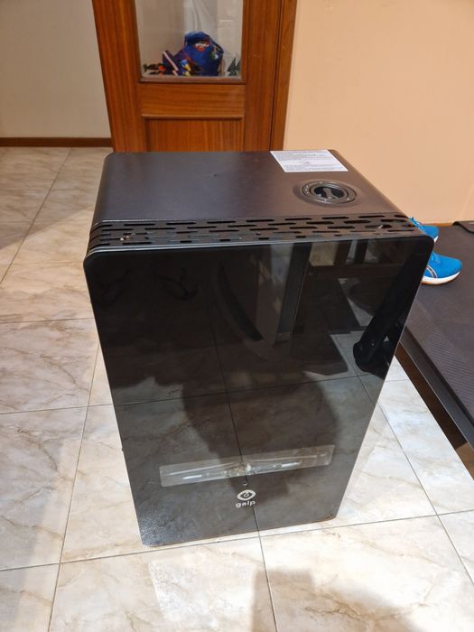 Aquecedor a Gás Chama Azul 3800W - Vidro Preto (Impecável)