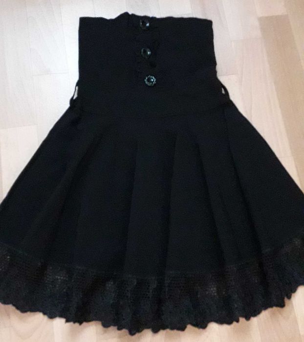 Чёрный сарафан на девочеку 10 - 14 лет.