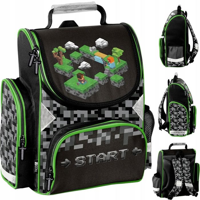 Tornister Plecak Szkolny Do 1 Klasy Piksele Gra Game Dla Chłopca