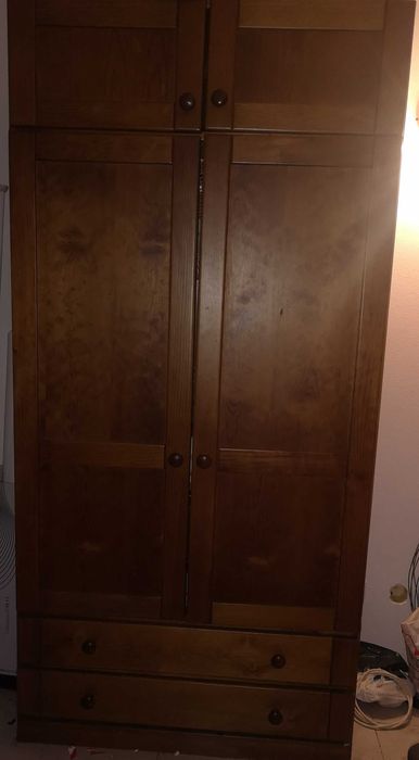 Roupeiro duas portas pinho maciço