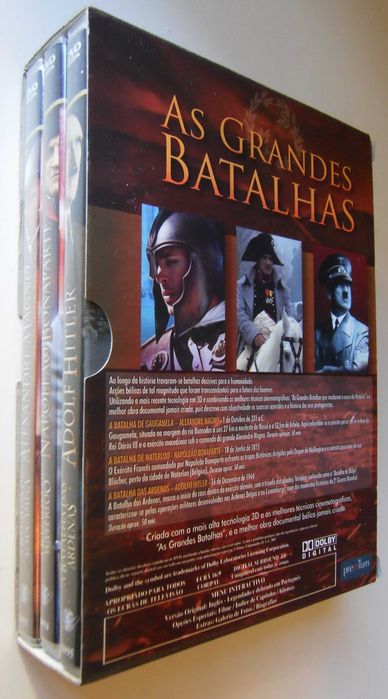 Pack 3 DVD-As Grandes Batalhas-Recreações Históricas-Português