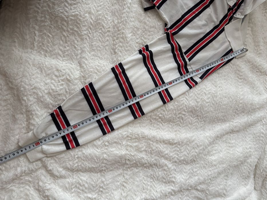 krótka bluzka polo z długim rękawem