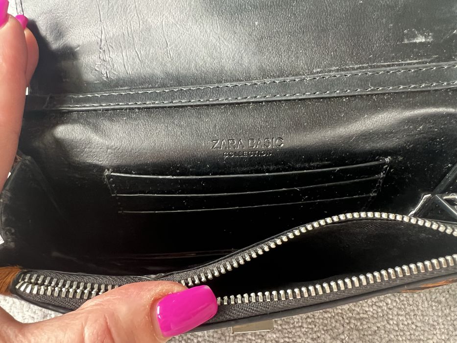Zara torebka leopard na telefon i karty