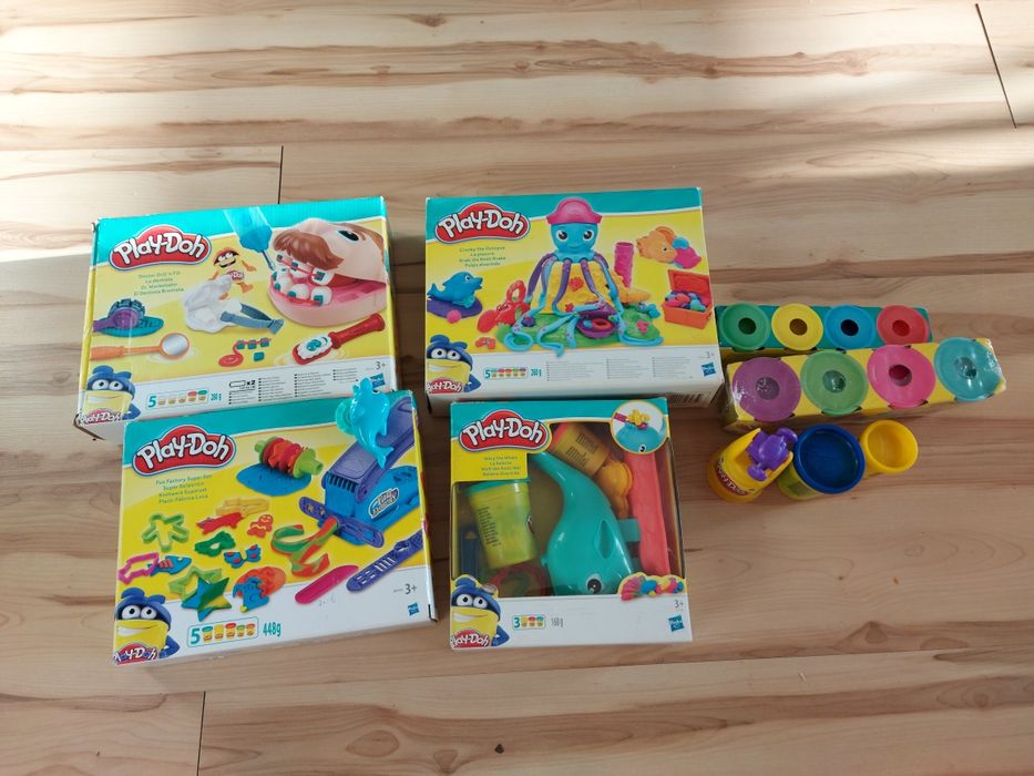 Play Doh Playdoh 4 zestawy + nowe ciastoliny