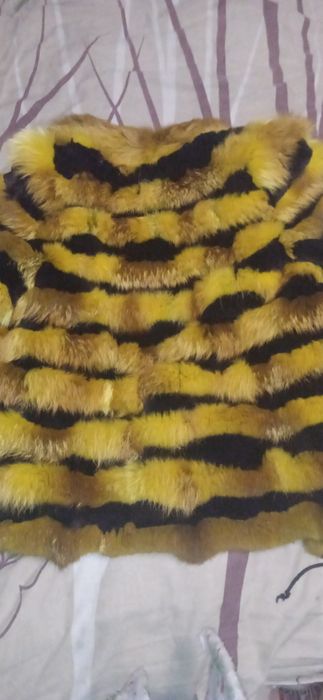 Шуба с чернобурка крашенная