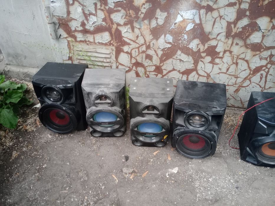 Музичні центри Sony та LG + 6 колонок (комплект, лот для гаража/дачі)