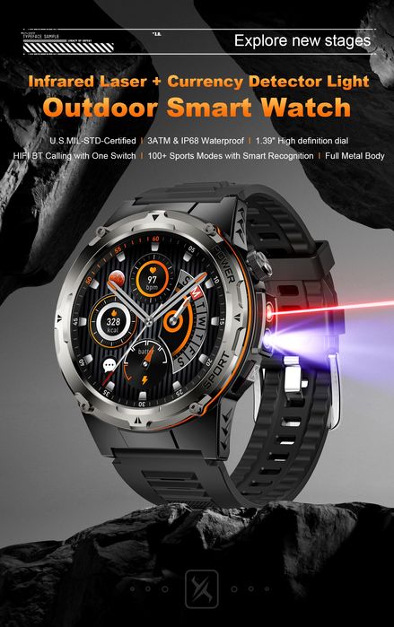 Smartwatch 1.39 Amoled z GPS