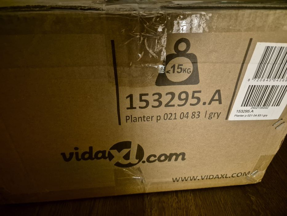 Nowa donica do podwyższonej  rabaty vidalx szara 120 cm