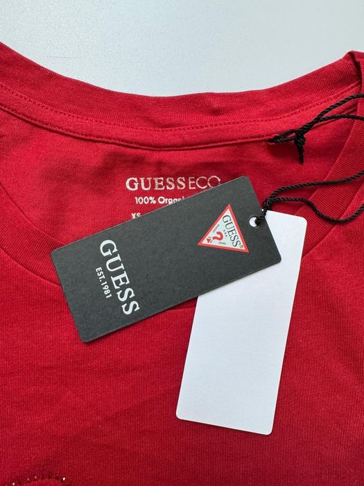 Nowa koszulka T-shirt damski GUESS czerwona M