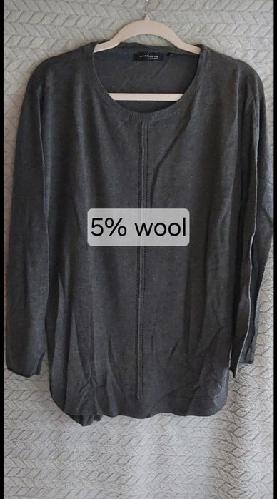 Sweter z domieszką wełny Mark Adam