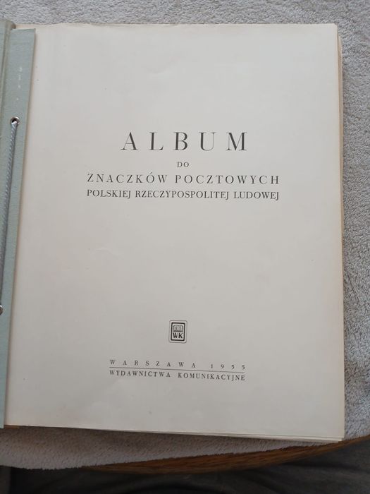 Album do znaczków pocztowych PRL - wyd.1955r.