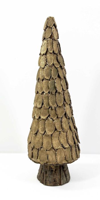 Choinka sztuczna złota wysokość 29cm , średnica 13cm.