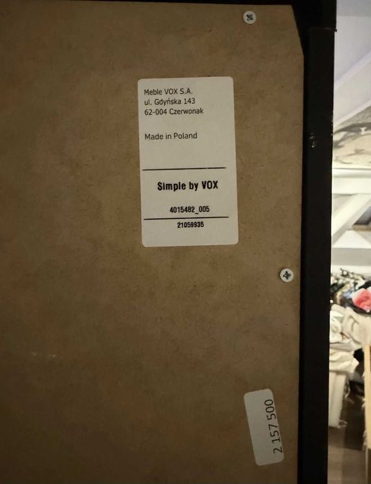 Komplet Vox witryna i słupek stan idealny