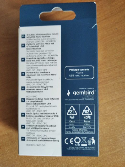 Mysz komputerowa bezprzewodowa Gembird
