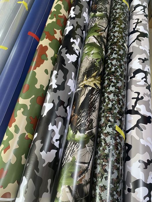 Плёнка под камуфляж, виниловая плёнка , мат, глянец , под карбон.