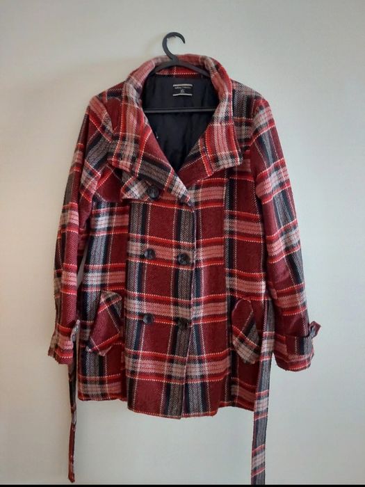 Casaco com padrão xadrez