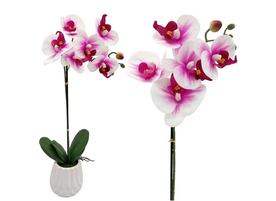 Storczyk w doniczce orchidea 50cm sztuczny storczyk biały róż wysoki