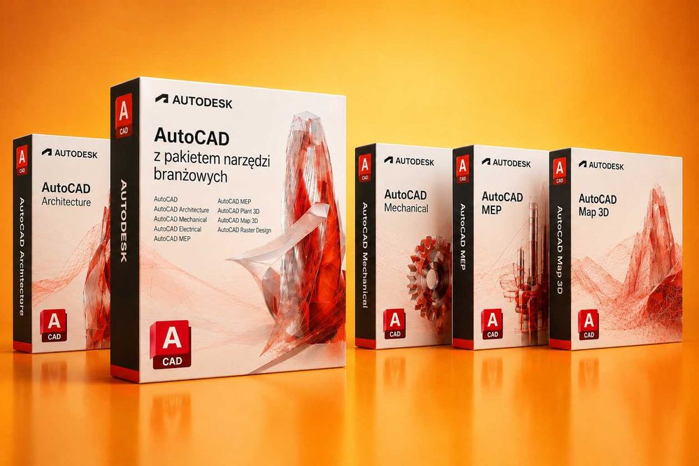 AutoCAD 2027 PL pełna licencja 3 lata komplet narzędzi CAD 2D 3D DWG BIM Architecture Mechanical Electrical MEP Plant Map projektowanie techniczne