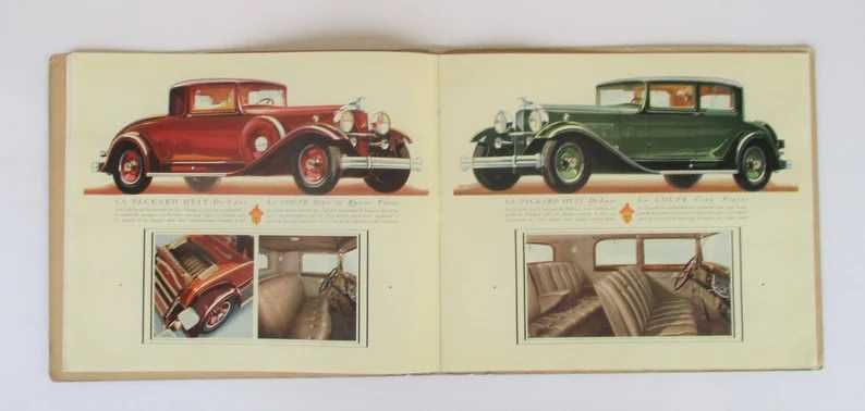 Raro antigo cátalogo ilustrado The Packard Eight De Luxe