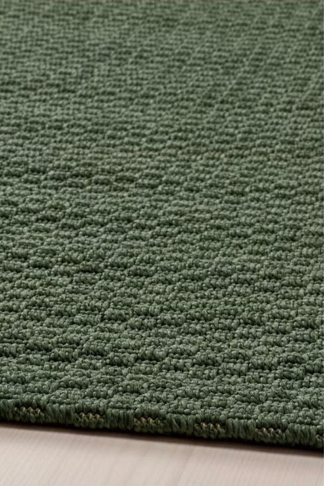 MORUM Tapete int/exterior, verde escuro, 80×200 cm