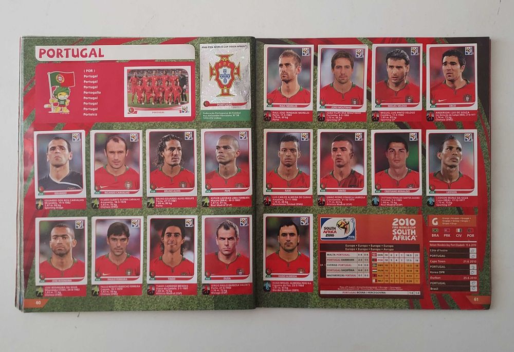 Caderneta cromos Panini - World Cup 2010 - Completa