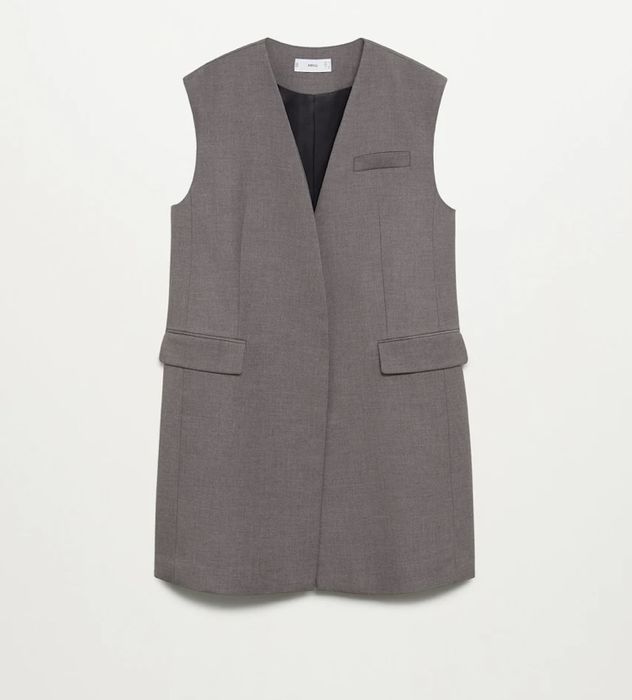 Довгий жилет з кишенями, новий, Mango